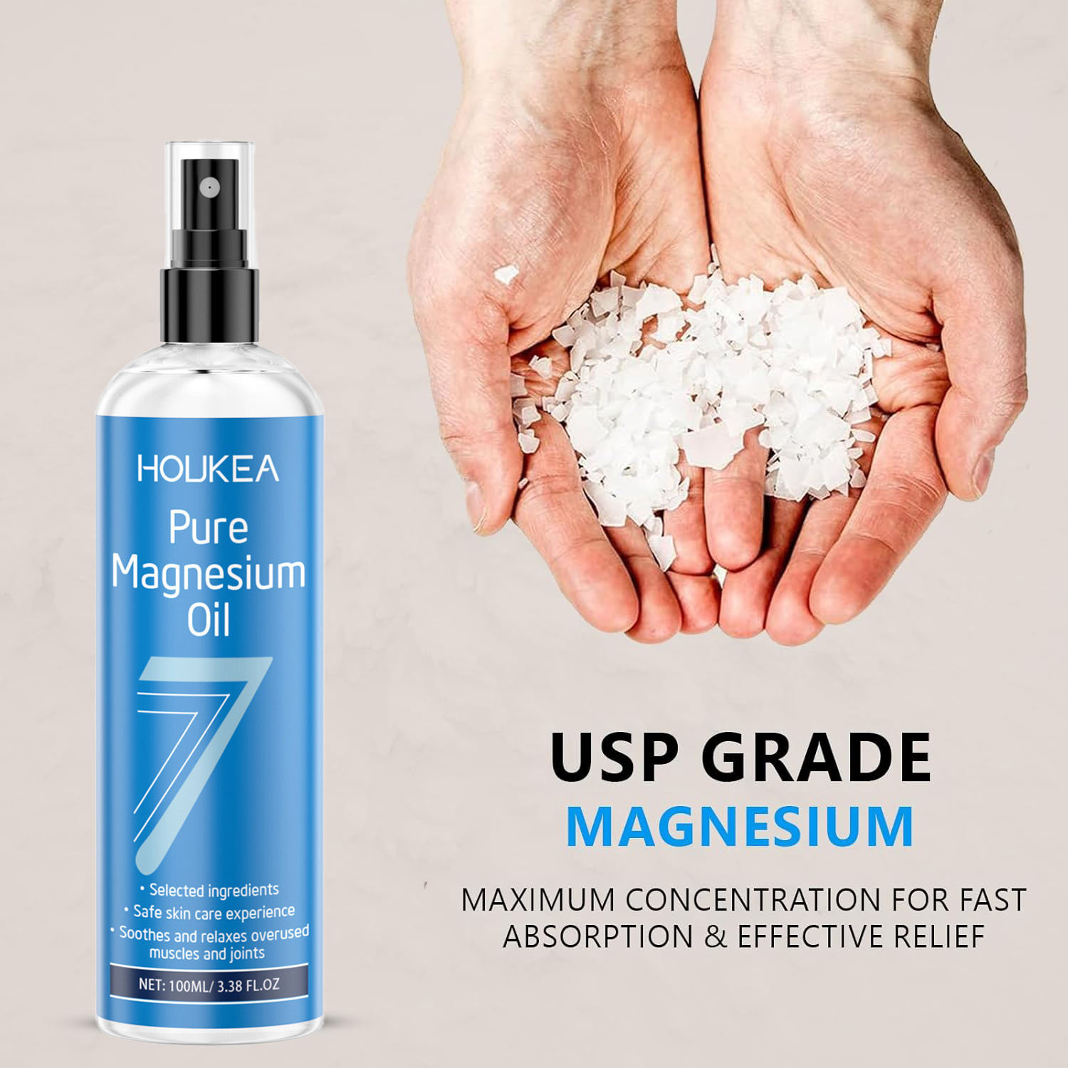순수 마그네슘 오일 스프레이 - USP 등급 염화마그네 - Bath Salts Magnesium 리뷰 및 가격
